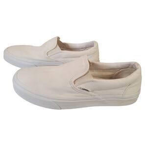 Vans Unisex, White - The Iconic Classic Slip-on Low Sneaker Woman's 10 Men's 8.5